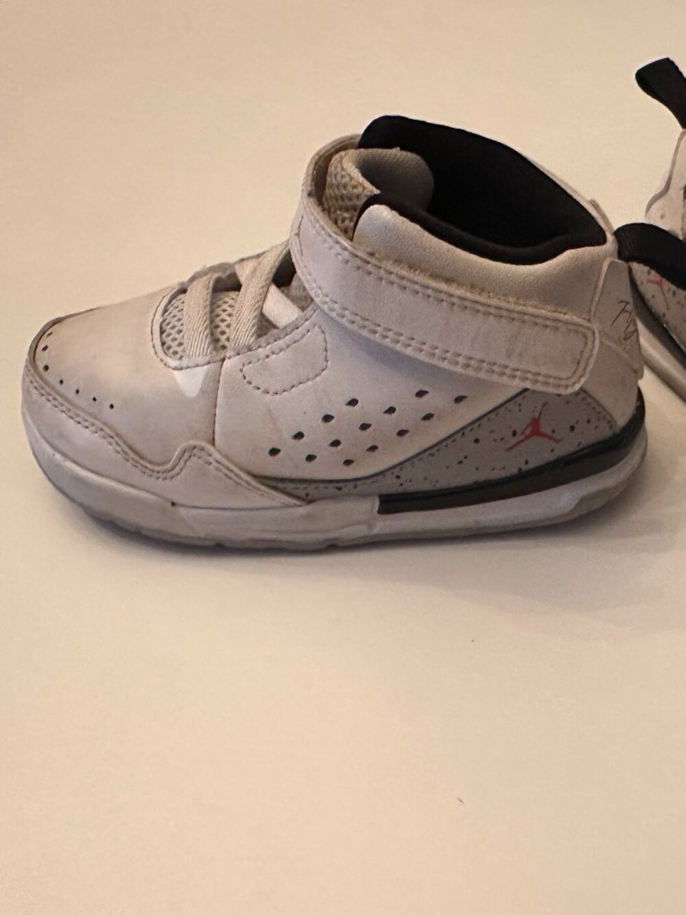 Nike Air Jordan Flight Toddler Sneakers White Gray Red 7C